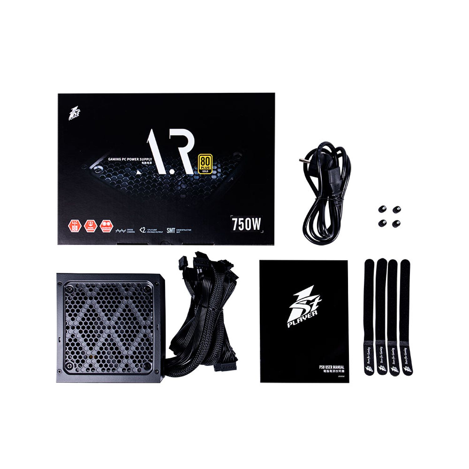 ספק כוח 1StPlayer ARMOUR™ 750W Power Supply ATX3.1 80+ Gold