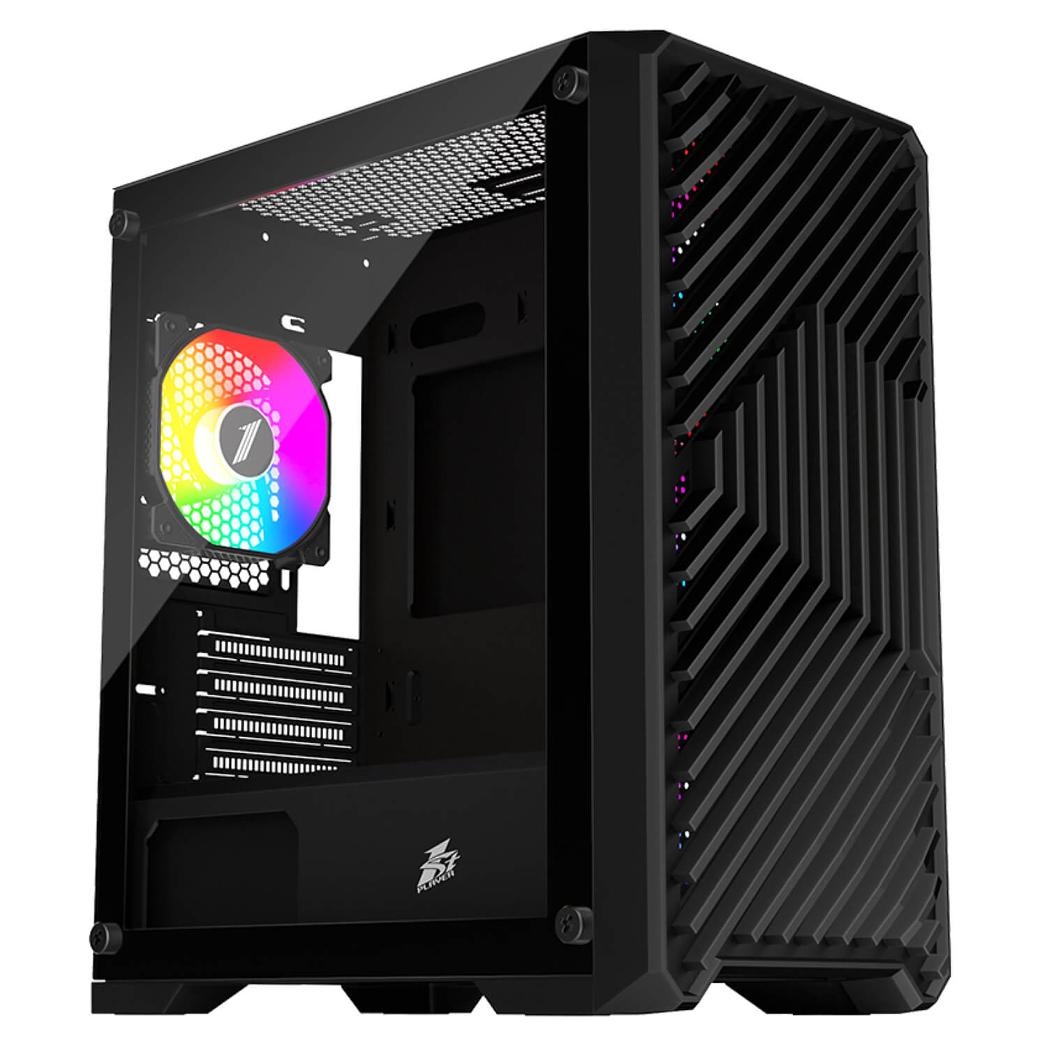 1StPlayer T5 ARGB ,Tool-free, NO PSU ,4x12cm ARGB Fan, 3USB2/2.0,HD Audio