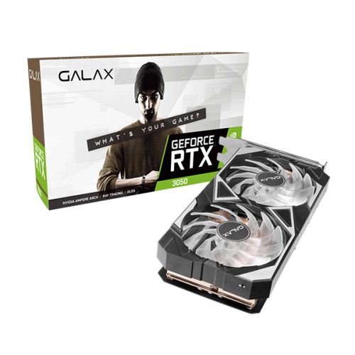 GALAX nVIDIA GeForce RTX 3050 (1-Click OC) 6GB DDR6+ TV OUT- HDMI-out / DVI / DP, PCI-E