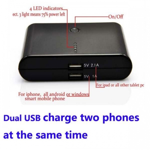 סוללה חיצונית 12000mAh להטענת סמארטפון, אייפון, גלקסי, טאבלט, וכל מכשיר בעל חיבור USB