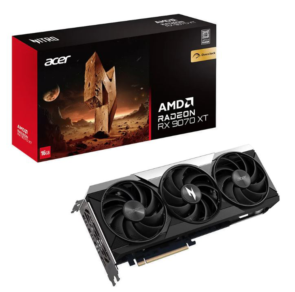 ACER Nitro OC RX 9070 XT OC 16GB 256Bit GDDR6 +3DP +HDMI PCI-E