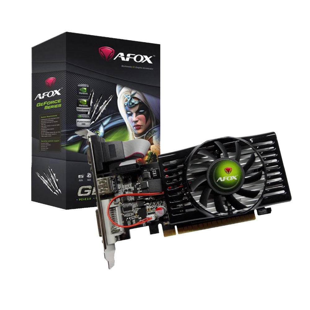 AFOX nVIDIA Geforce GT710 2GB AF710-2048D3LD4 + HDMI / Dual DVI-I/ D-Sub, PCI-E