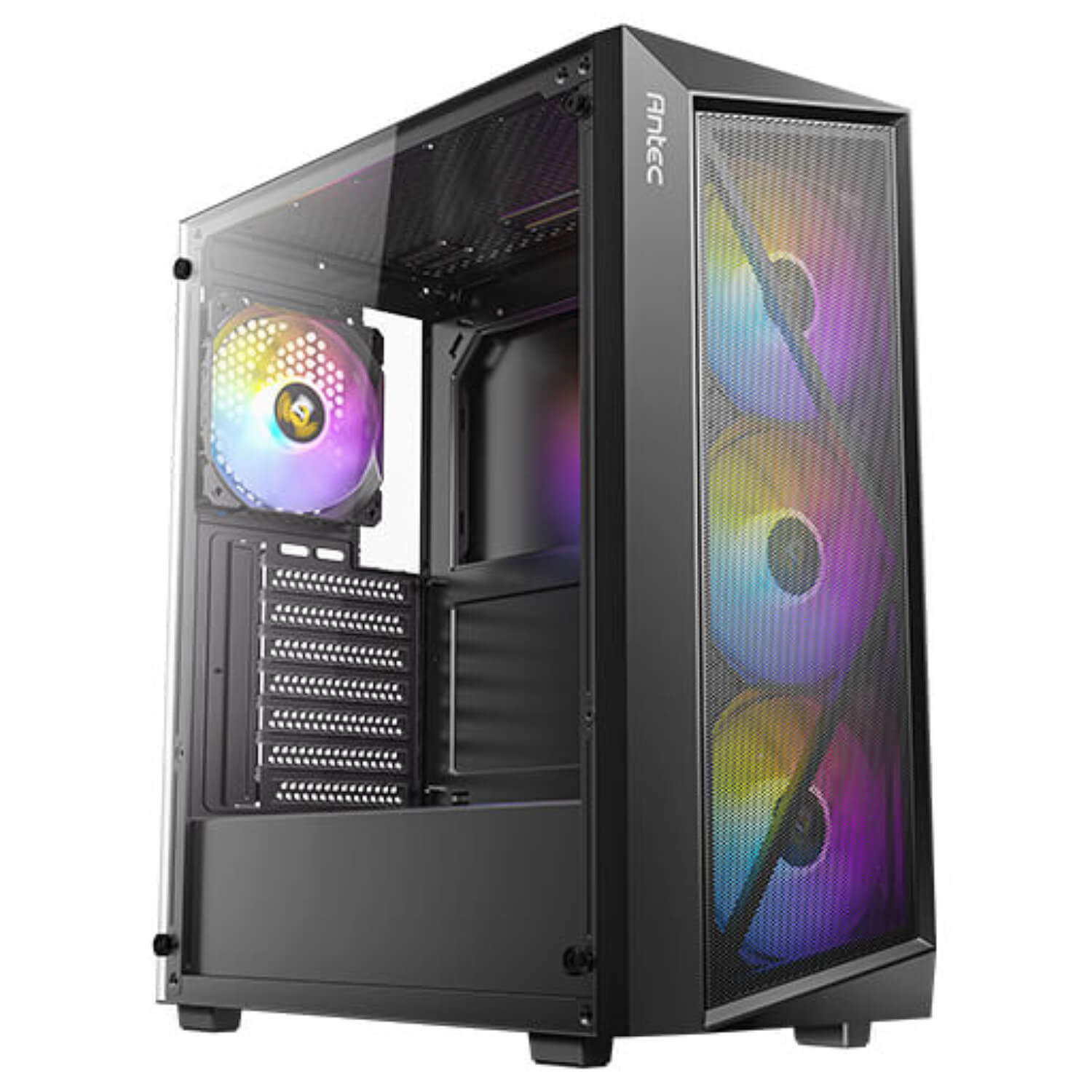ANTEC AX67 ARGB ,Tool-free, NO PSU ,4x12cm ARGB Fan, 3USB2/3.0, Audio & speaker