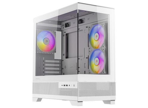 ANTEC CX500M ARGB WHITE ,Tool-free, NO PSU ,3x12cm ARGB , 2USB3.0+TYPE C, Audio & speaker