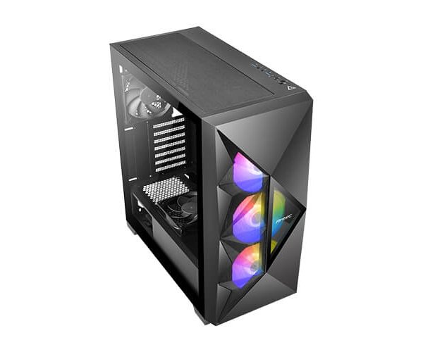 ANTEC DF800 FLUX ,Tool-free, NO PSU ,2X120mm Fan+3X120mm Fan RGB Tempered Glass side, USB2.0/3.0, Audio & speaker