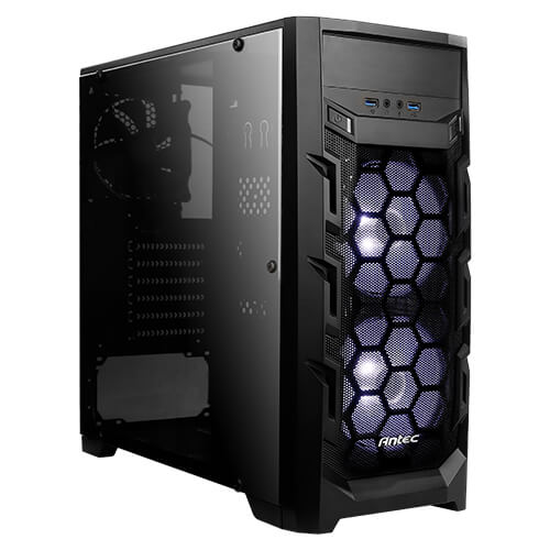 ANTEC GX202 BLUE LED ,Tool-free, NO PSU , 3X120mm Fan, USB2.0/3.0, Audio & speaker
