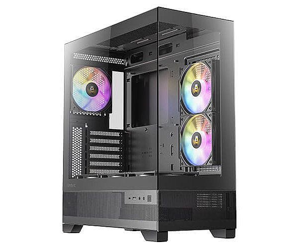 ANTEC CX700M RGB Elite BLACK ,Tool-free, NO PSU ,6x12cm RGB , 2USB3.0+TYPE C, Audio & speaker