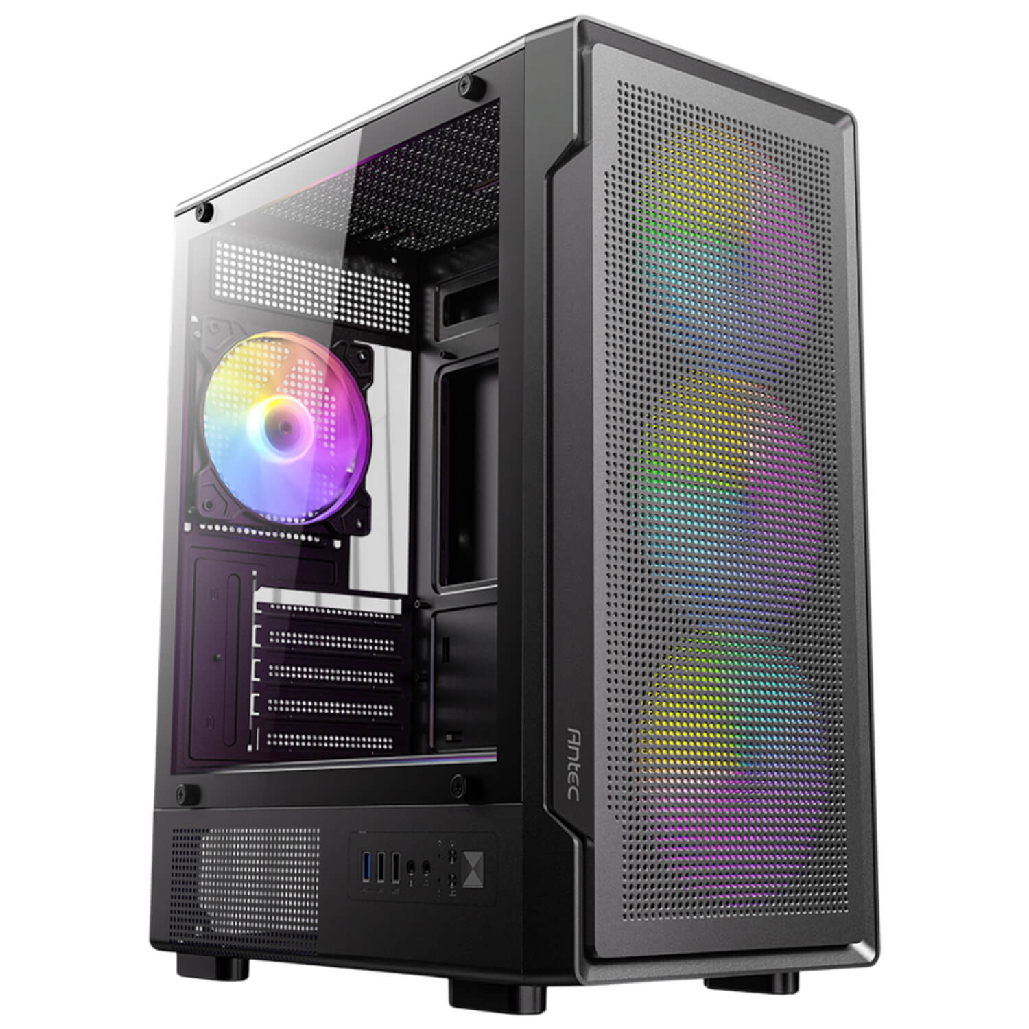 ANTEC VX300 ,Tool-free, NO PSU ,4x12cm ARGB Fan, 3USB2/3.0, Audio & speaker