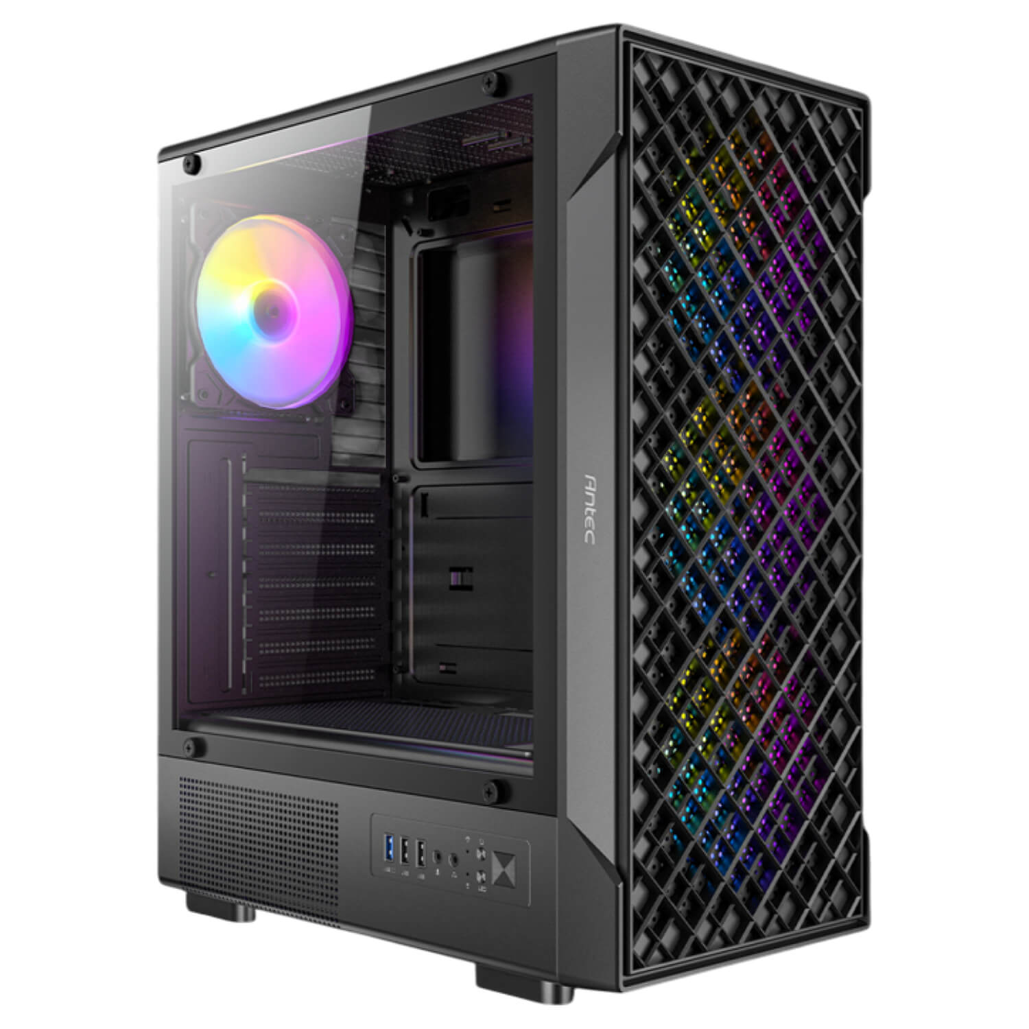 ANTEC VX320 ,Tool-free, NO PSU ,4x12cm ARGB Fan, 3USB2/3.0, Audio & speaker