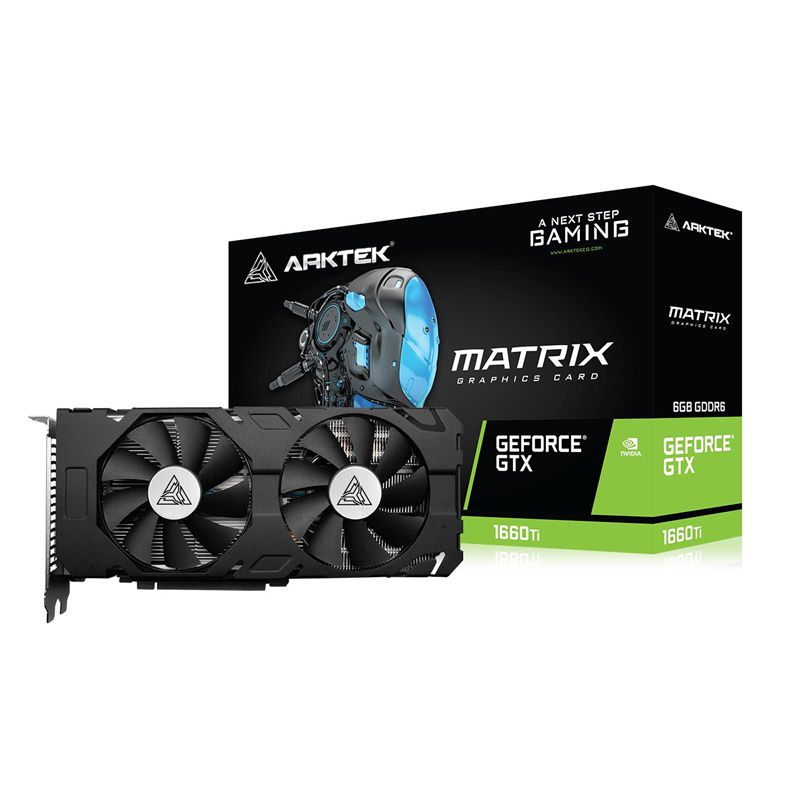 ARKTEK nVIDIA Geforce GTX1660TI 6GB GDDR6+ TV OUT- HDMI-out / DVI/ DP, PCI-E
