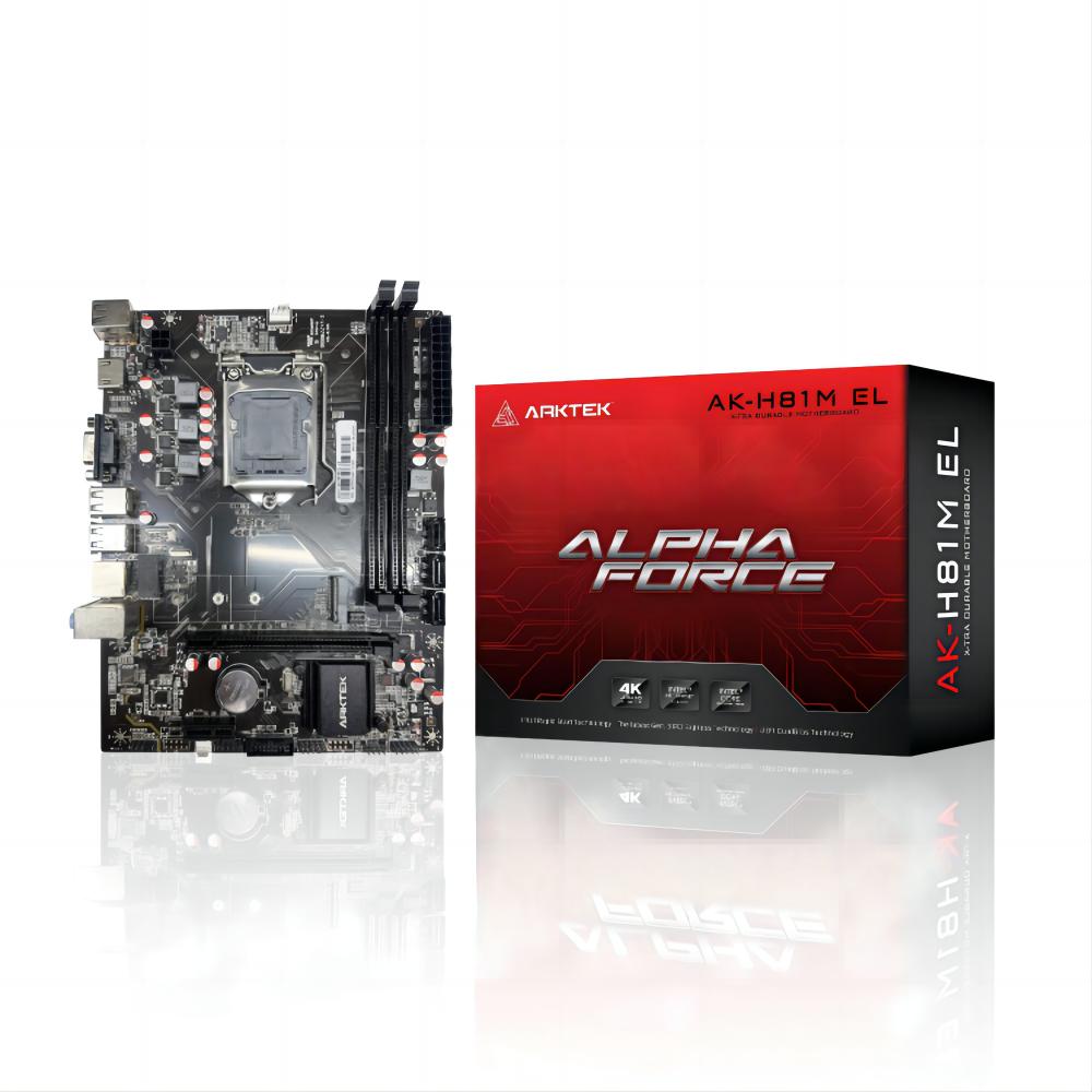 ARKTEK H81M EL VA ,S1150 Core™ i3/i5/i7,DDR3 1066/1333/1600, PCI-E ,1GB, HDMI