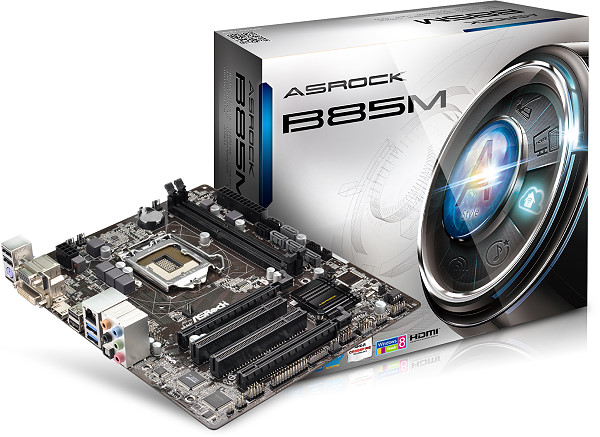 ASROCK B85M ,DualDDR3 1333/1600 ,8CH+LAN1000 S1150