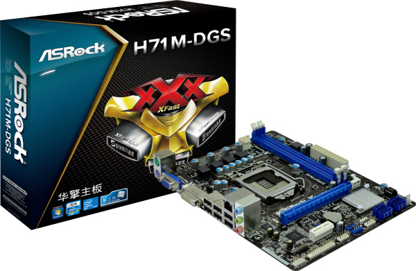 ASROCK H71M-DGS,DualDDR3 1333 ,8CH+LAN1000