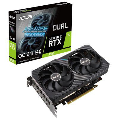 ASUS nVIDIA Geforce DUAL RTX 3050 OC 8GB DDR6 + HDMI +DP / DVI / , PCI-E