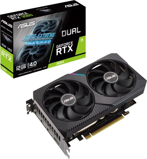 ASUS GeForce RTX™ DUAL-RTX3060 V2 12GB GDDR6 / DisplayPort / HDMI, PCI-E