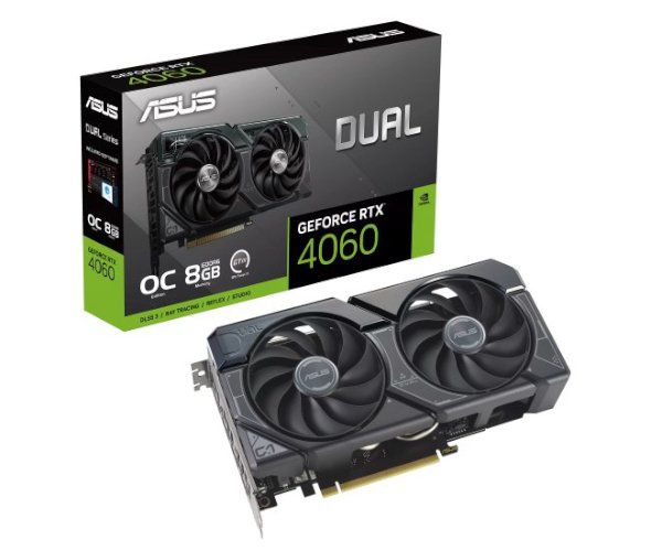 ASUS DUAL-RTX4060 Geforce RTX 4060 8GB DUAL OC / DisplayPort / HDMI, PCI-E