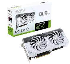 ASUS DUAL RTX4070-O12G WHITE Geforce RTX 4070 12GB / DisplayPort / HDMI, PCI-E