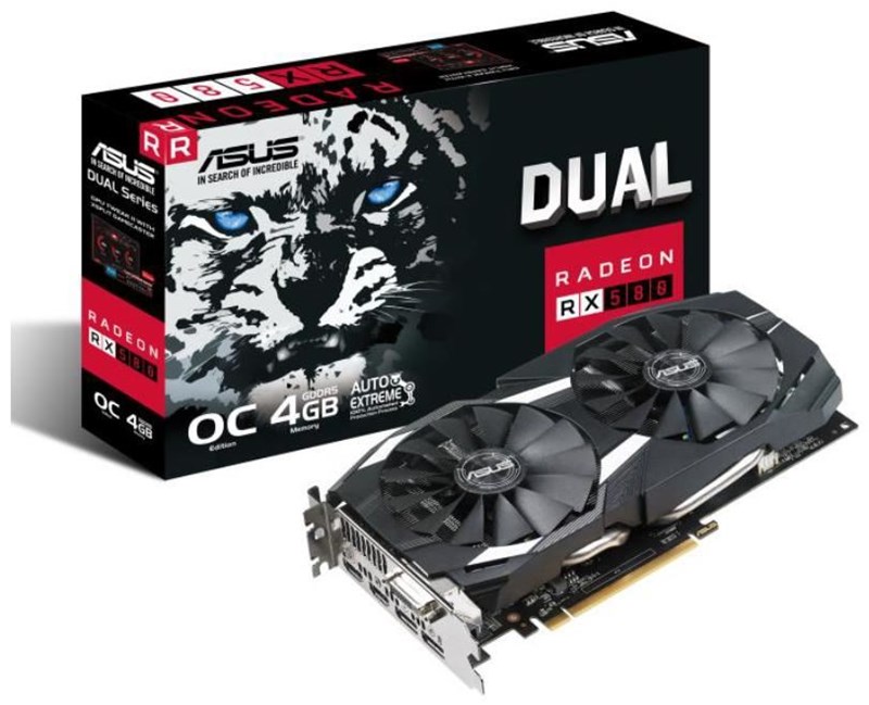 ASUS Radeon DUAL-RX580-O4G 4GB 256Bit GDDR5 + TV OUT HDMI PCI-E