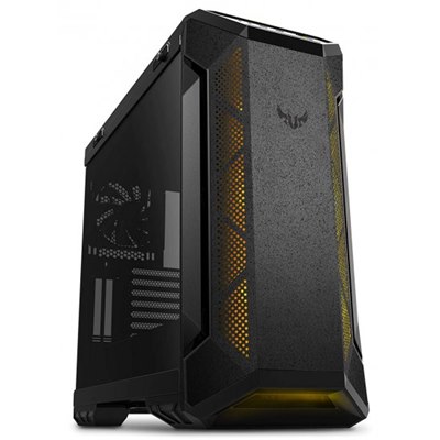 ASUS TUF Gaming GT501 with metal front , tempered-glass side , 120 mm RGB fan, 140 mm PWM fan, USB 3.1 BLACK