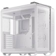 ASUS TUF Gaming GT502 White with metal front , tempered-glass side , 120 mm RGB fan, 140 mm PWM fan, USB 3.1 BLACK