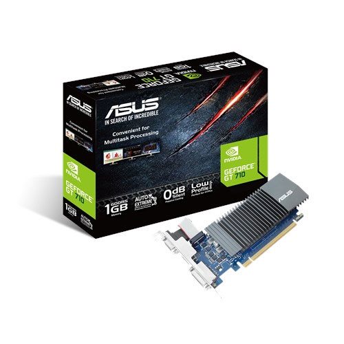 ASUS nVIDIA Geforce GT710-SL-1GD5-BRK SILENT + HDMI / DVI-I/ D-Sub, PCI-E
