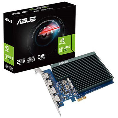 ASUS nVIDIA Geforce GT730-4H-SL-2GD5 SILENT/DI/2GD5 + HDMI / Dual DVI-I/ D-Sub, PCI-E
