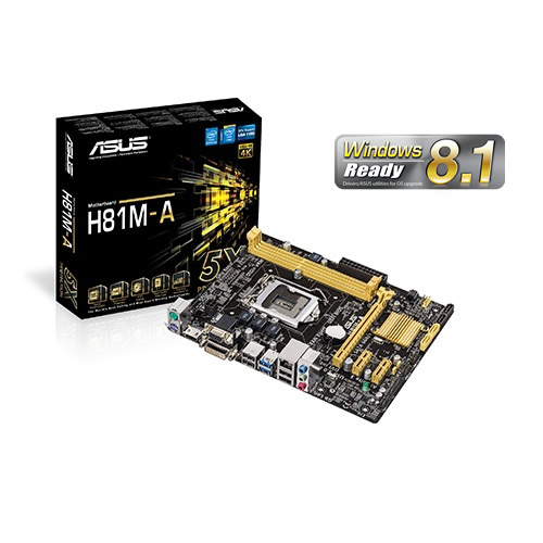 ASUS H81M-A H81,S1150 Core™ i3/i5/i7,DDR3 1066/1333/1600, PCI-E ,1GB, HDMI