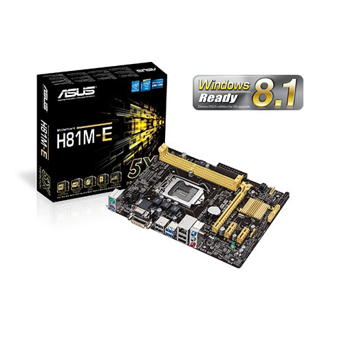 ASUS H81M-E H81,S1150 Core™ i3/i5/i7,DDR3 1066/1333, PCI-E ,1GB