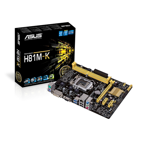 ASUS H81M-K H81,S1150 Core™ i3/i5/i7,DDR3 1066/1333/1600, PCI-E ,1GB