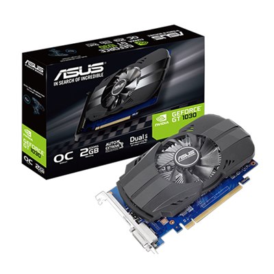 ASUS Phoenix GeForce GT 1030 OC edition PH-GT1030-O2G + HDMI / Dual DVI-I/ D-Sub, PCI-E