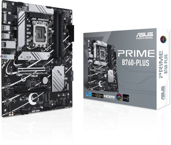ASUS PRIME B760-PLUS ,4DualDDR5 4800/5000/5200/5400/5600MHZ ,8CH ,2.5GB ,HDMI S1700