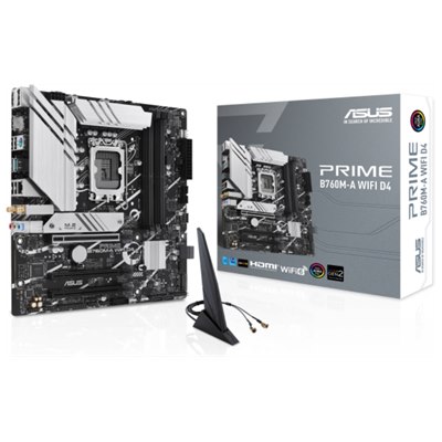 ASUS PRIME B760M-A WIFI ,4DualDDR4 2133/2400/2666/2933/3000/3200 ,8CH ,1GB ,HDMI S1700