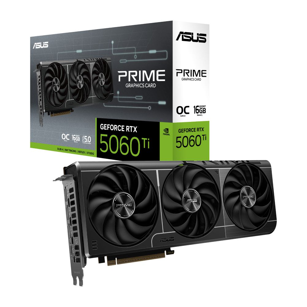 ASUS PRIME GeForce RTX 5060 Ti 16GB GDDR7 OC Edition / DisplayPort / HDMI, PCI-E