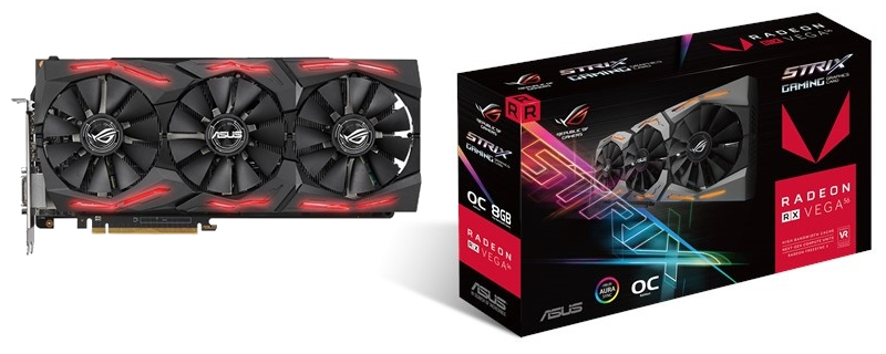 ASUS ROG-STRIX-RXVEGA56-O8G-GAMING RADEON RX VEGA 56 8G HBM2 HDMI / TRIPLE DP PCI-E