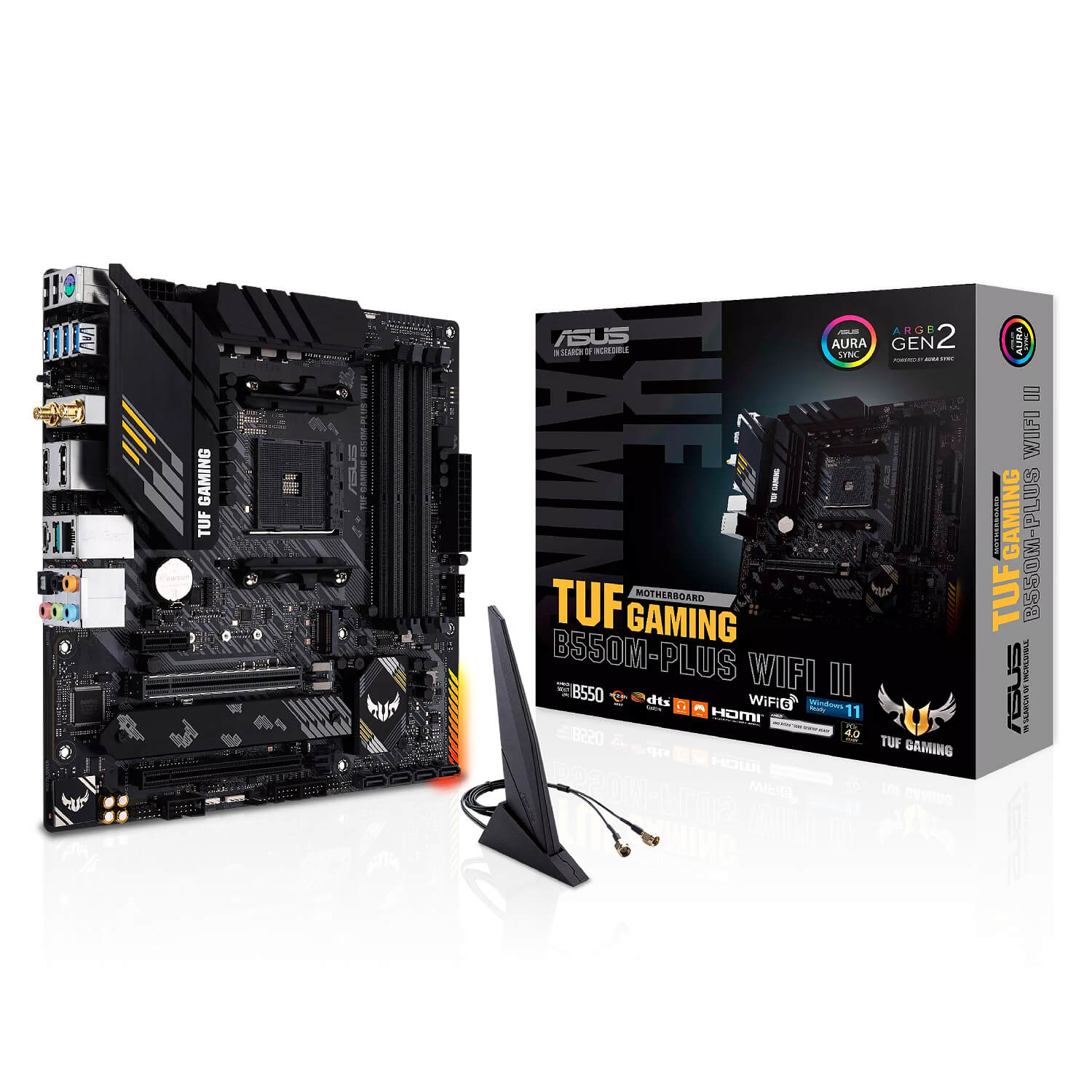 ASUS TUF GAMING B550M-PLUS WiFi II , AM4,PCI-E, DualDDR4 2133/2400/2667/2933 +LAN1000 HDMI