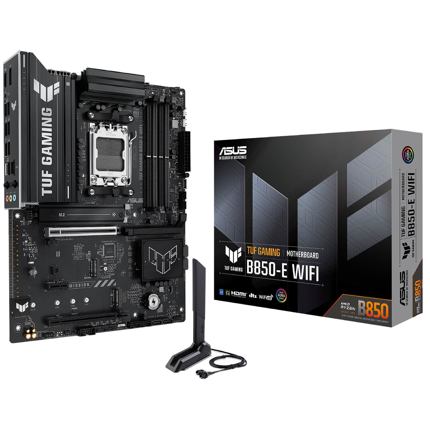 ASUS TUF GAMING B850-E WiFi DDR5 , AM5 ,PCI-E, DualDDR5 5200 +LAN2500 HDMI