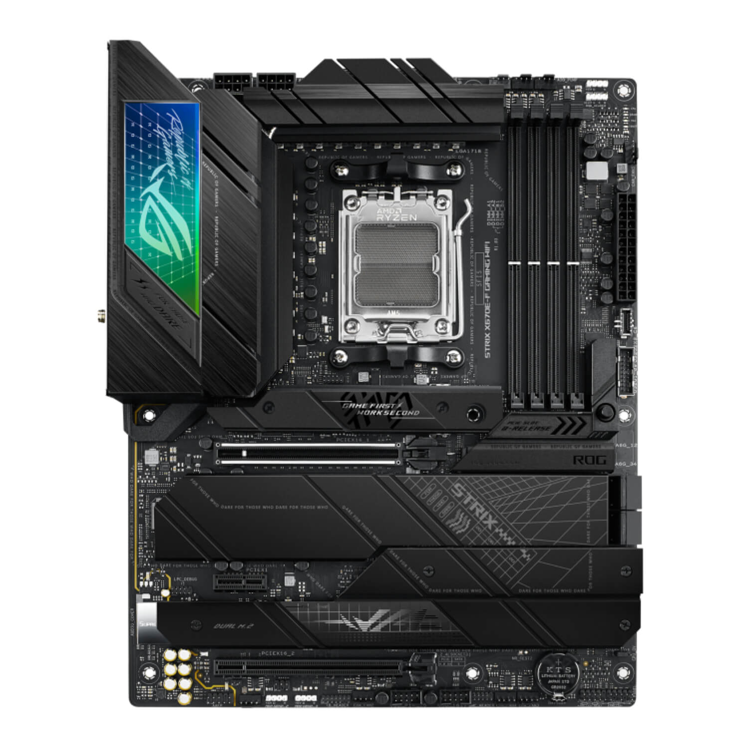 ASUS ROG STRIX X670E-F GAMING WIFI , AM5,PCI-E, DualDDR5 4800/5000/5200 +LAN1000 HDMI