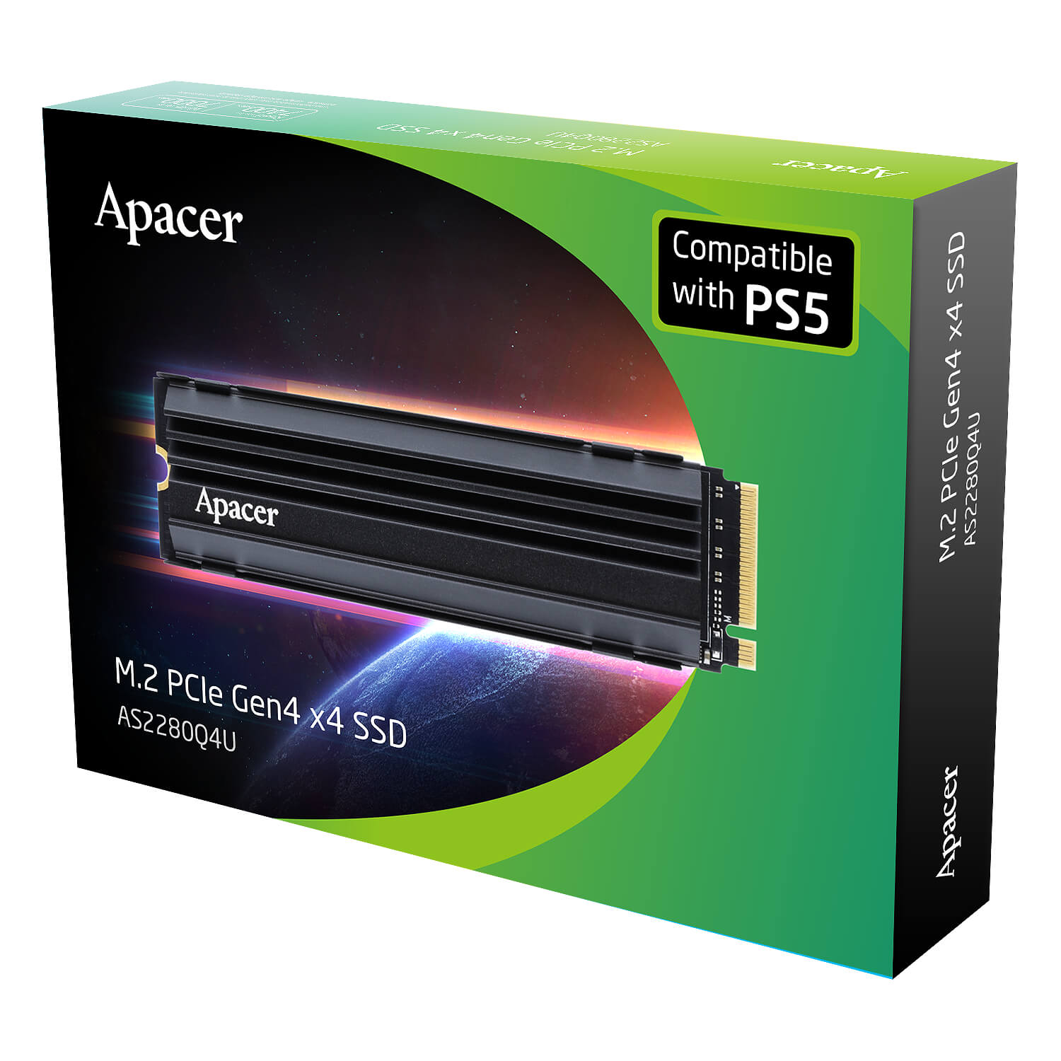 דיסק קשיח Apacer® 2.0TB M.2 PCIe Gen4 x4 SSD with Heatsink