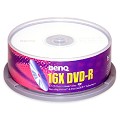 דיסקים לצריבה BENQ DVD -R X16 4700MB 120MIN CAKE 25