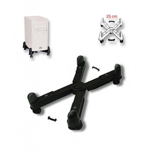 מעמד מפלסטיק עם גלגלים למחשב DOQO CPU HOLDER