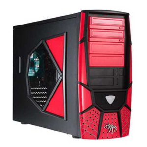 CHENBRO XpiderII Panel -Red ,Tool-free, no PSU, 120mm Fan, USB2.0, Audio & speaker