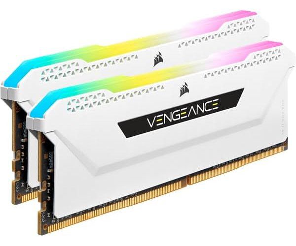 CORSAIR Vengeance® RGB Pro SL 16GB (2x8GB) DDR4 DRAM 3200MHz C16 White