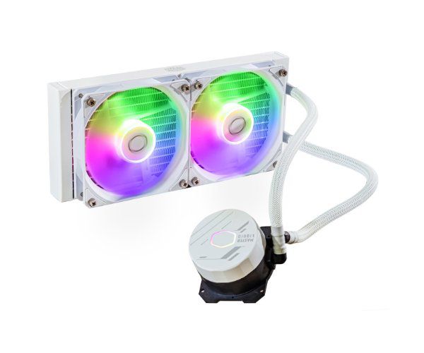 קירור נוזלי למעבד Cooler Master MB240 L CORE White ARGB 2X120