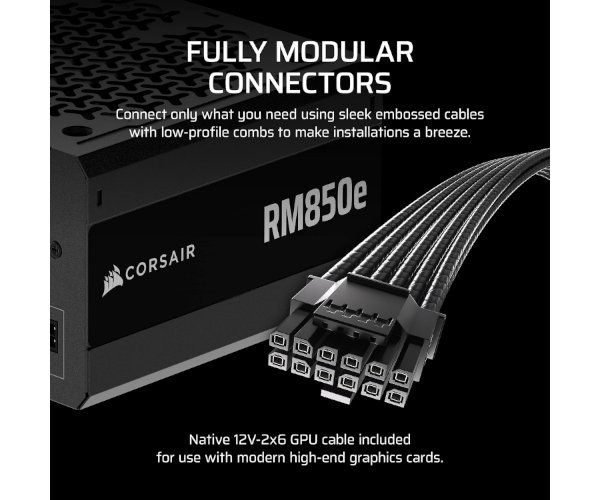 ספק Corsair RM650E 650W 80+ GOLD Modular, 2X PCI-E A.PFC