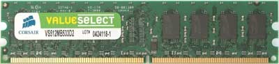 CORSAIR 512MB VALUE SELECT DDR2 667MHZ CL5