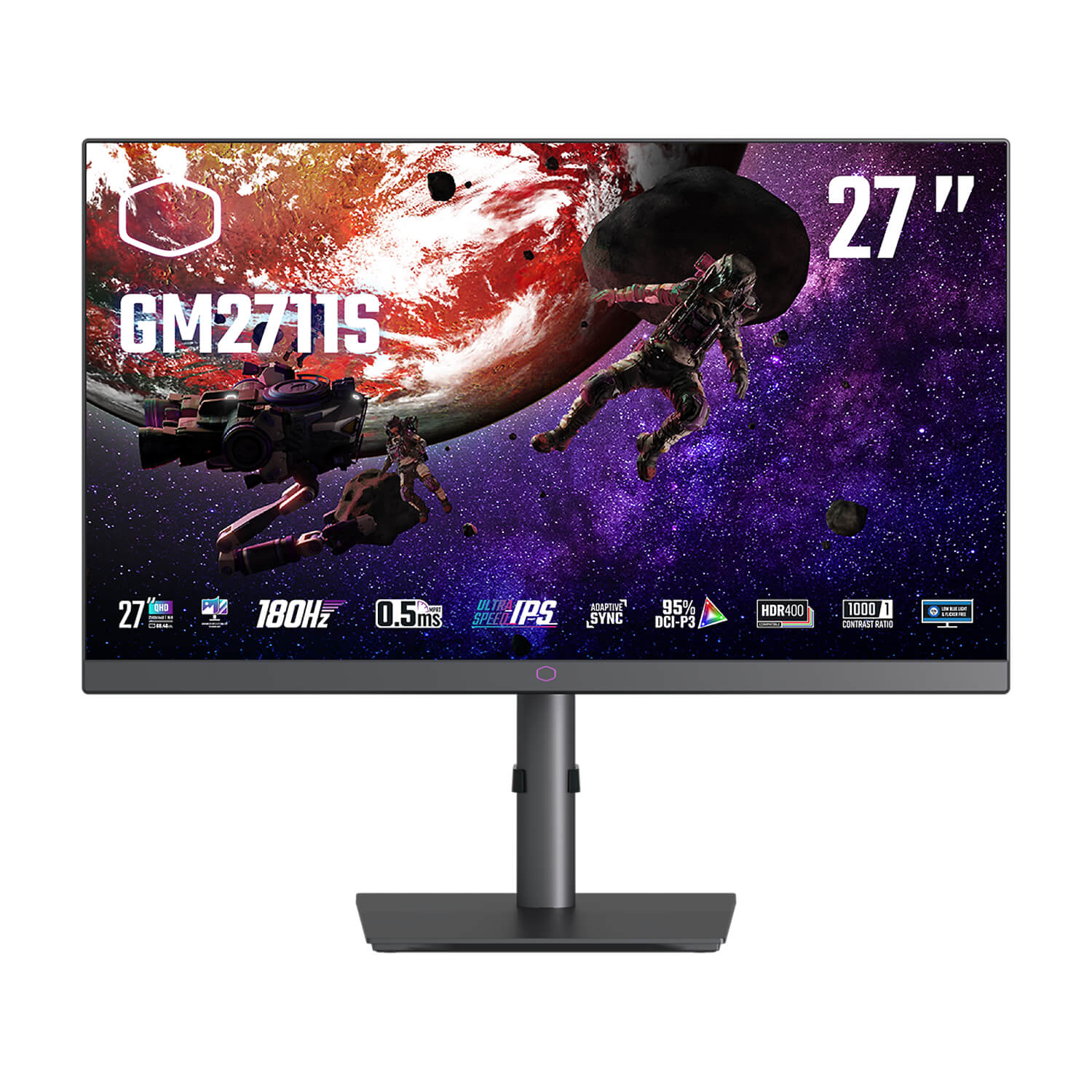 Cooler Master GAMING GM2711S IPS "27 ,0.5MS ,2K ,180HZ ,SPK, HDMI