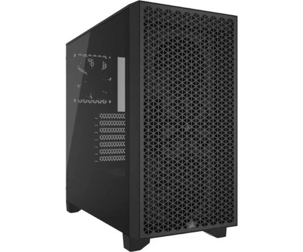 Corsair 3000D Airflow Tempered Glass Black ,Tool-free, no PSU, 2X 120mm FAN , USB3.0, Audio & speaker
