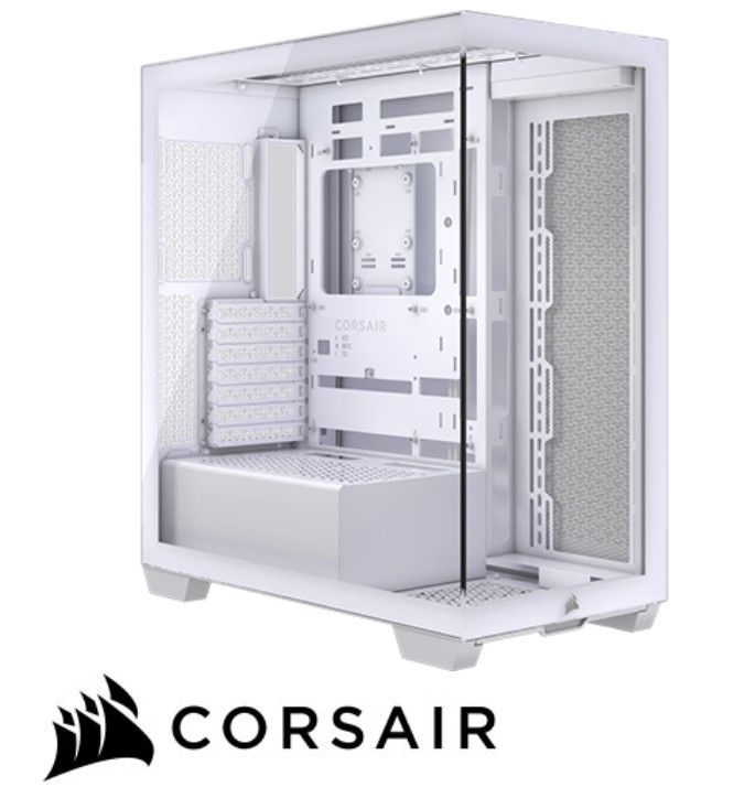 Corsair 3500X Tempered Glass White ,Tool-free, no PSU, No FAN , USB3.0+Type‑C, Audio