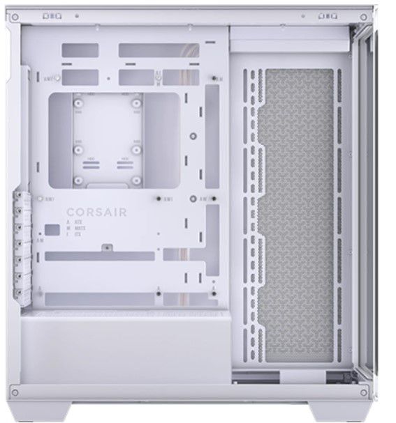 Corsair 3500X Tempered Glass White ,Tool-free, no PSU, No FAN , USB3.0+Type‑C, Audio