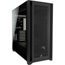 Corsair 5000D Airflow Tempered Glass Black ,Tool-free, no PSU, 2X 120mm FAN , USB3.0, Audio & speaker